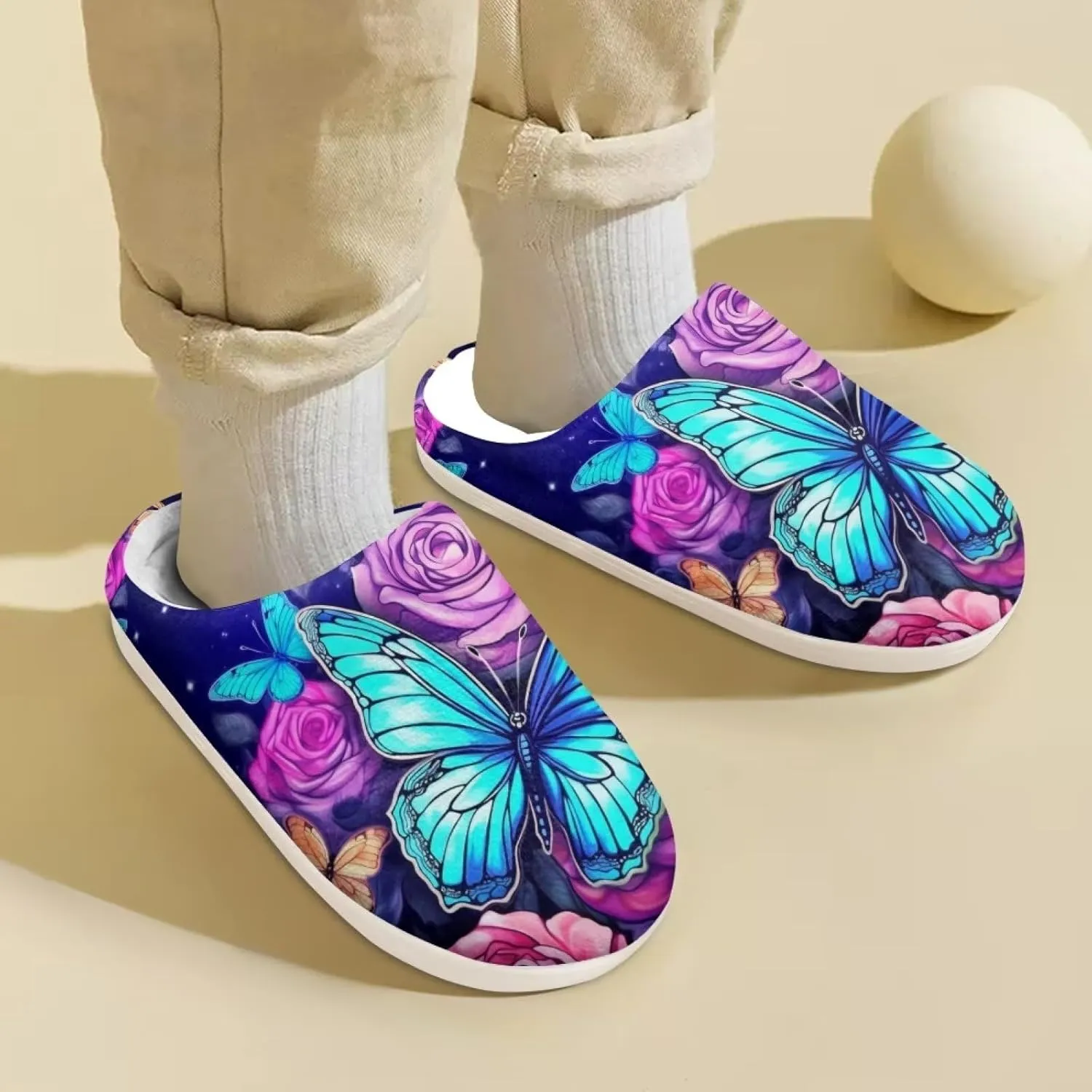 Upetstory Girls Boys Warm Slipper Winter House Slippers for Kids Size 9-14.5