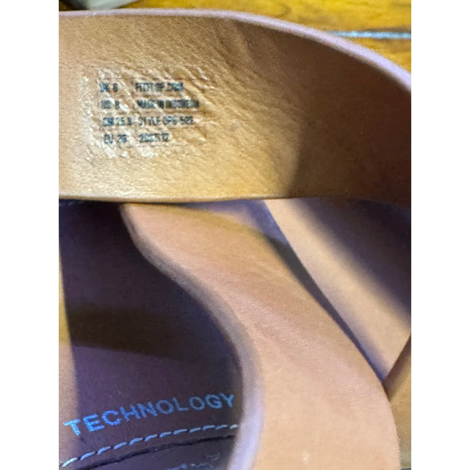 US Slingback Fast response Early access Sandal Size Platform Fitflop 8 Cross Patent Wedge Tan Strap Pillar