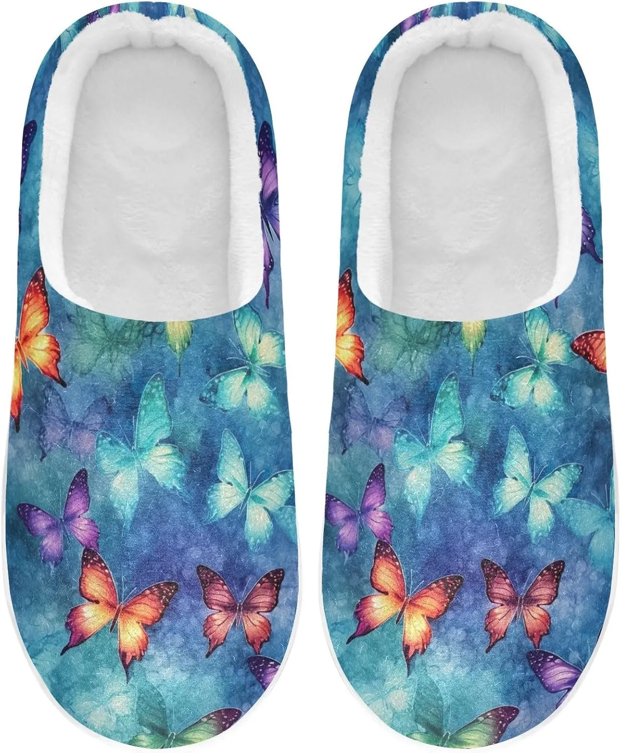 Valentine's Day Red Heart Couple Slippers for Women Men Indoor Slippers Memory Foam Fuzzy Slippers House Shoes for Indoor Outdoor Size 6/7 214a5400