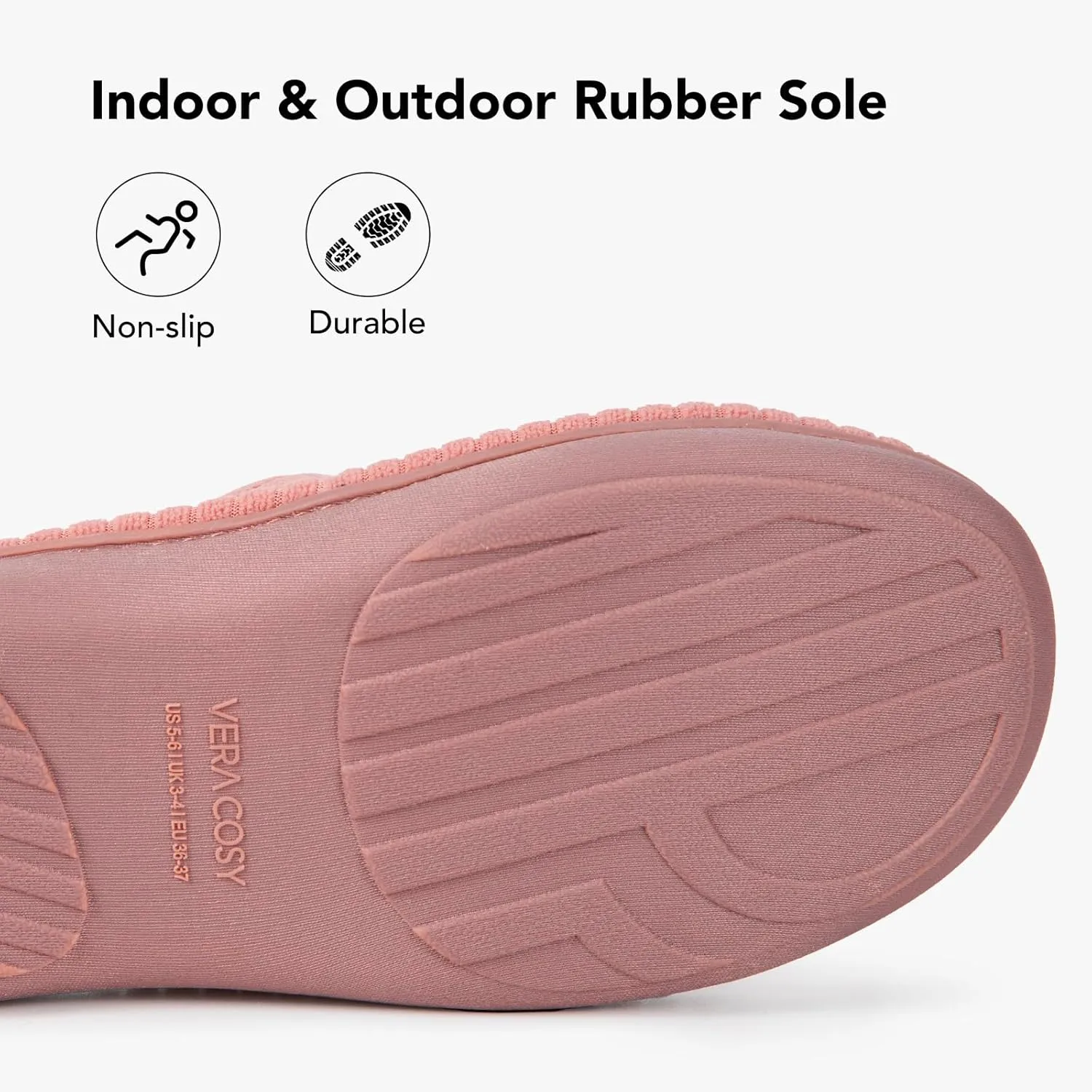 VeraCosy Women's Open Toe Slippers Soft Terry Cloth Indoor Slip on House Shoes