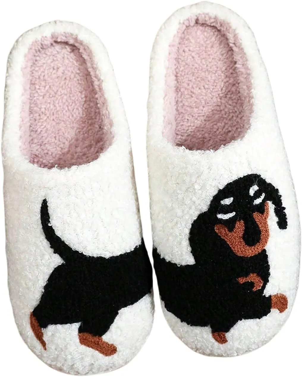 Verdusa Women's Bow Fuzzy Bedroom Slippers Warm Indoor Home Slipper Shoes
