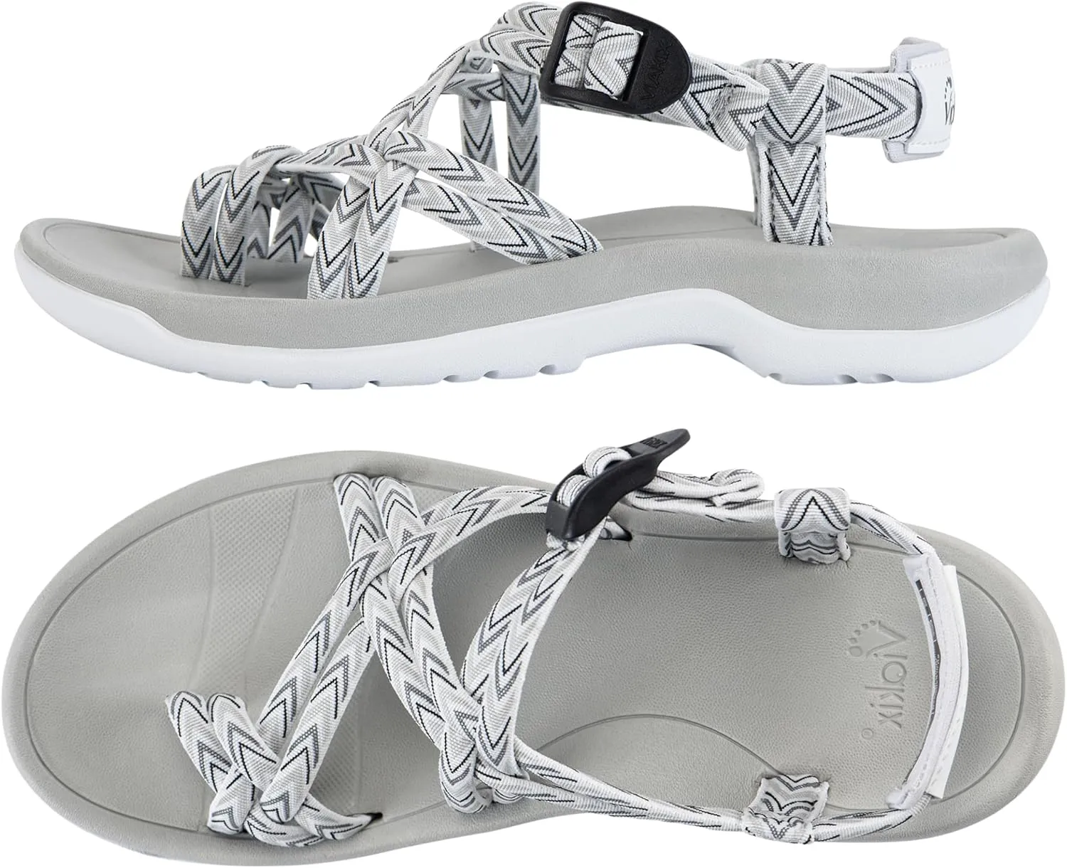 Viakix Womens Walking Sandals: Cute Stylish Comfy Athletic Sport Outdoor Hiking Sandal for Trekking Water Outdoor Beach With Arch Support for Womens Ladies