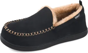 VONMAY Men's Moccasin Slippers Fuzzy House Shoes Fluffy Fur Home Warm Memory Foam Indoor Outdoor