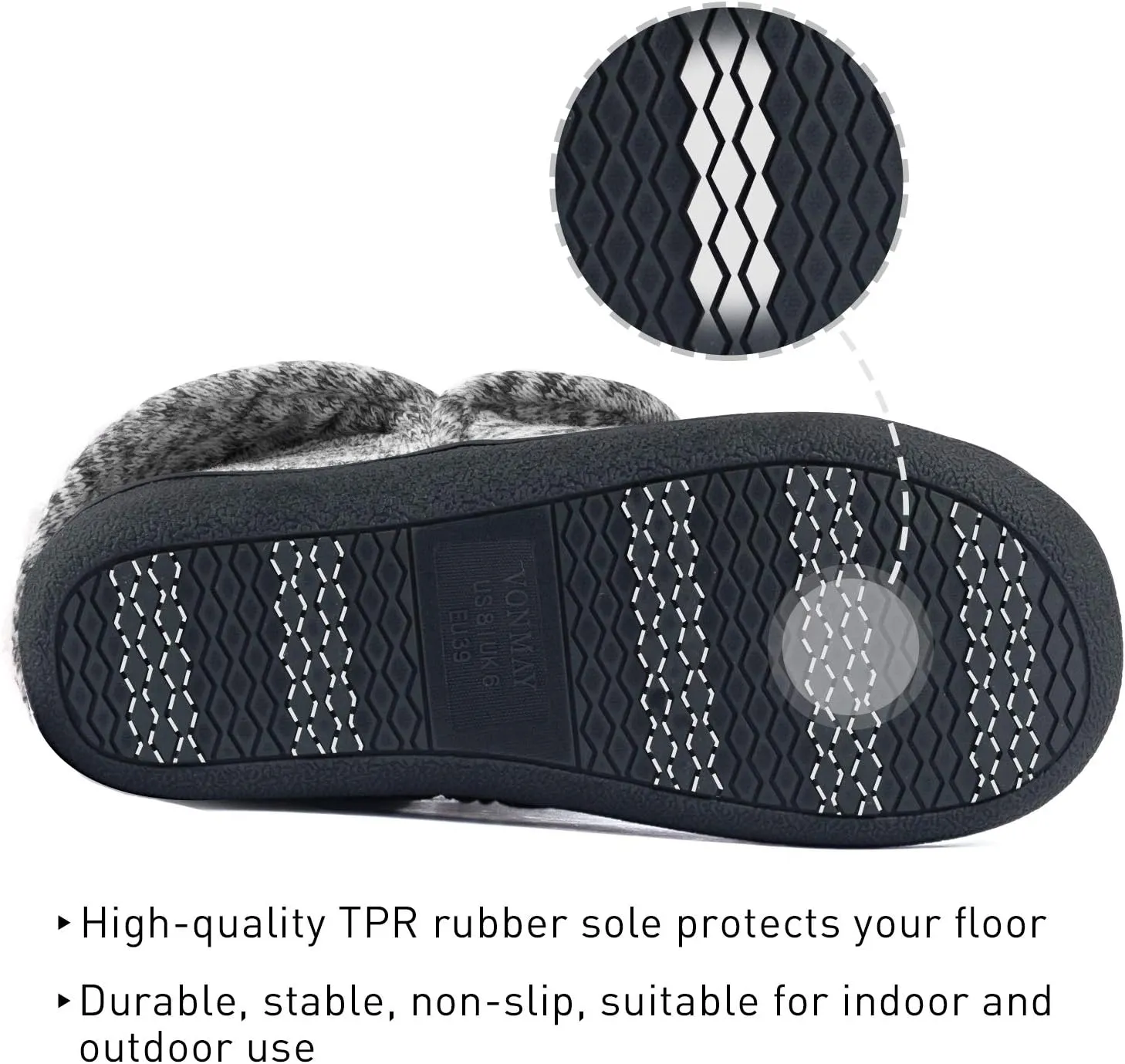 VONMAY Women's Slippers Boots Memory Foam Fuzzy Booties House Shoes Winter Warm Indoor Outdoor