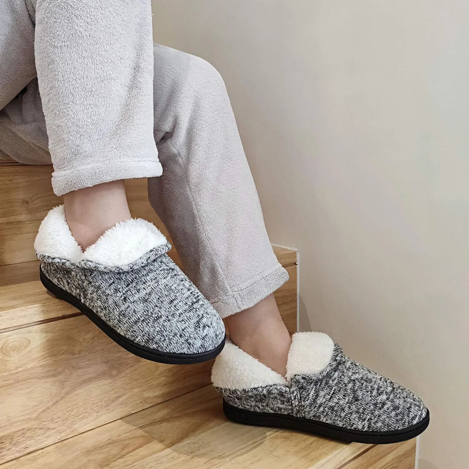 VONMAY Women's Slippers Boots Memory Foam Fuzzy Booties House Shoes Winter Warm Indoor Outdoor