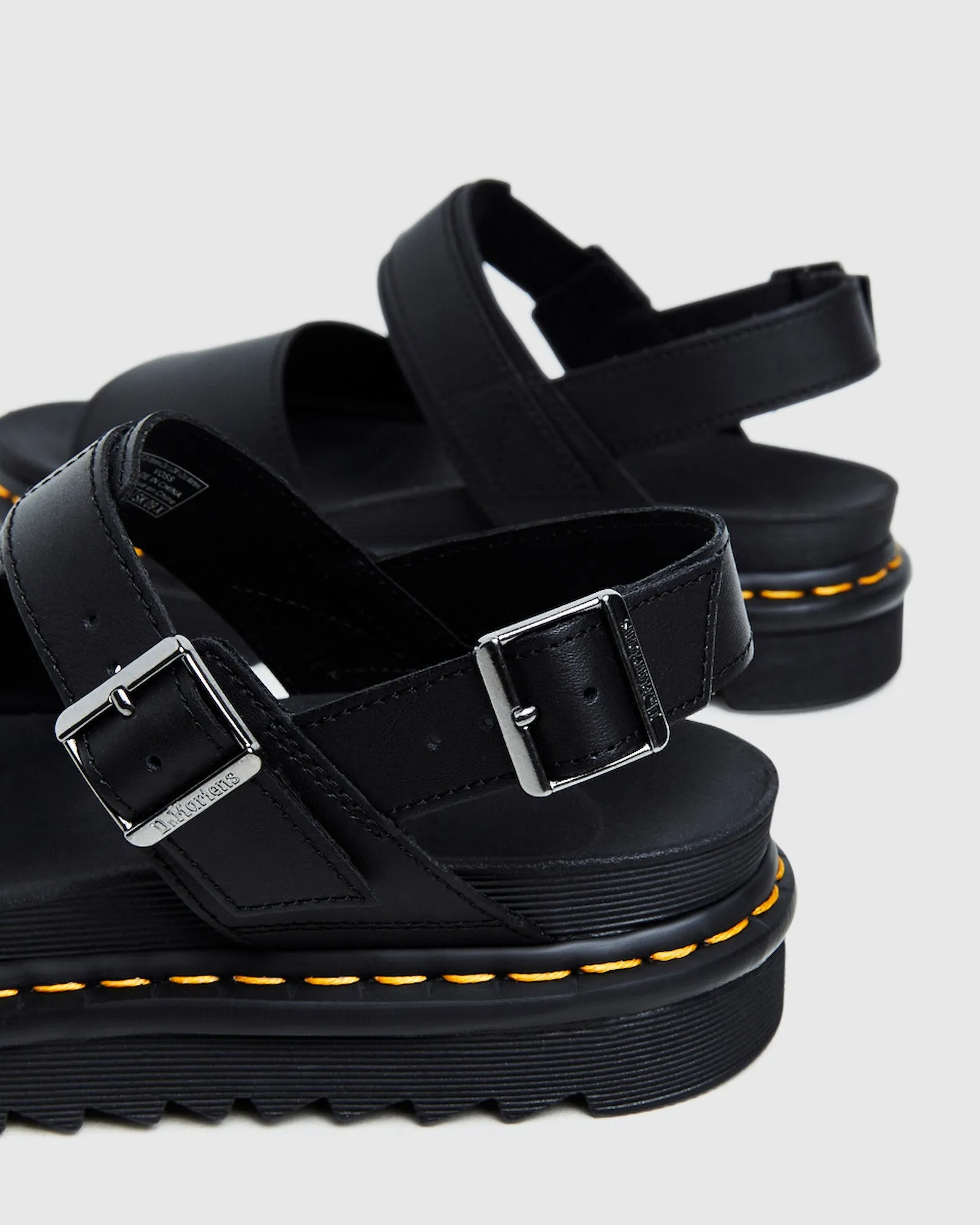 Voss Single Strap Sandals in Black
