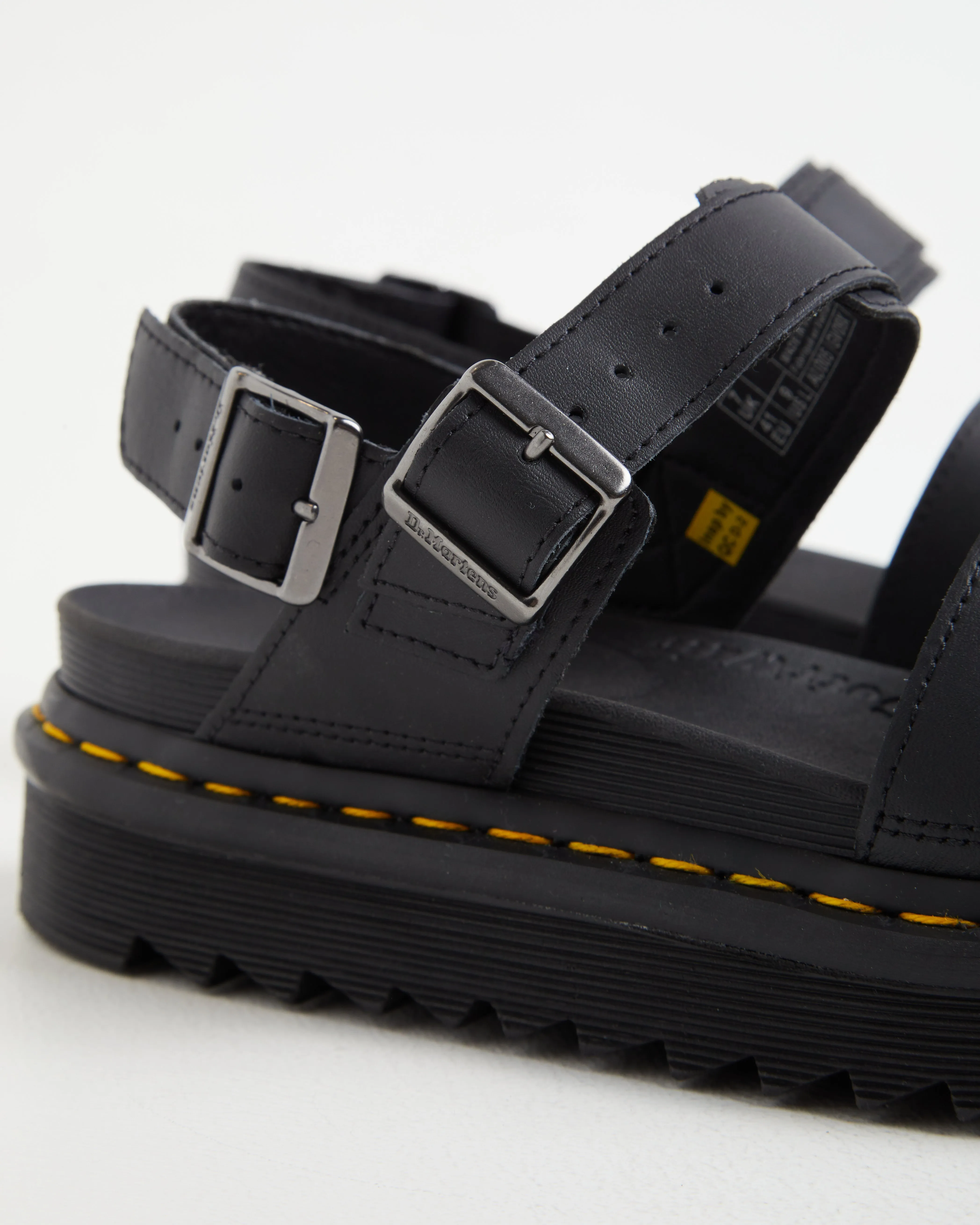 Voss Single Strap Sandals in Black