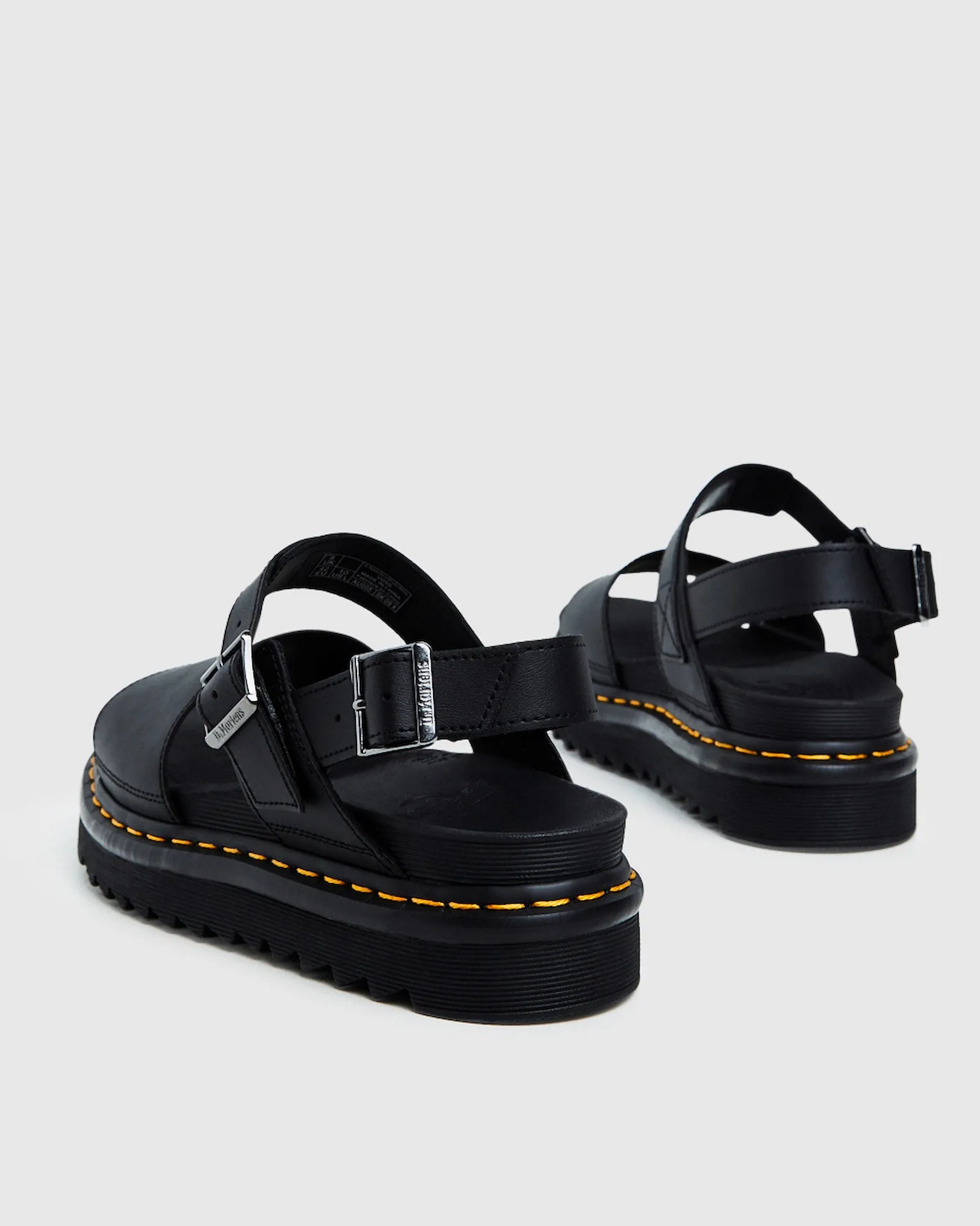 Voss Single Strap Sandals in Black