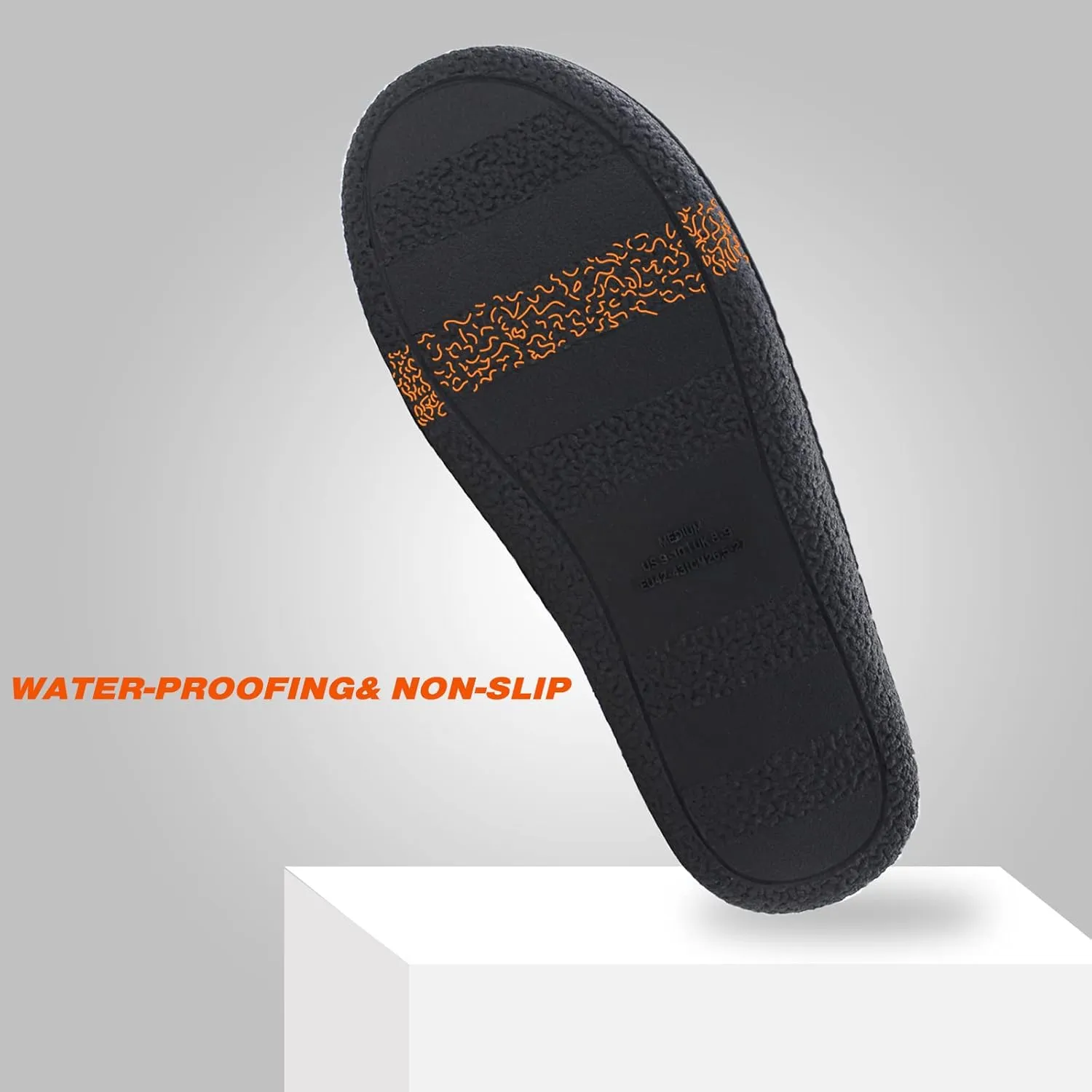 WALKFUN Adjustable House Slippers for Men Open Toe Breathable Indoor Slip on Mens Slides Sandals with Memory Foam for Bedroom,Patio