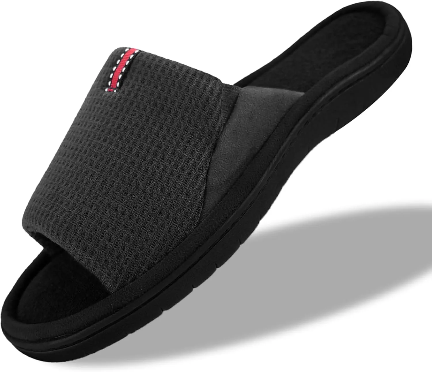 WALKFUN Lightweight House Slippers for Men Open Toe Soft Indoor Slip on Mens Slides Sandals with Memory Foam for Bedroom Patio£¬All Seasons