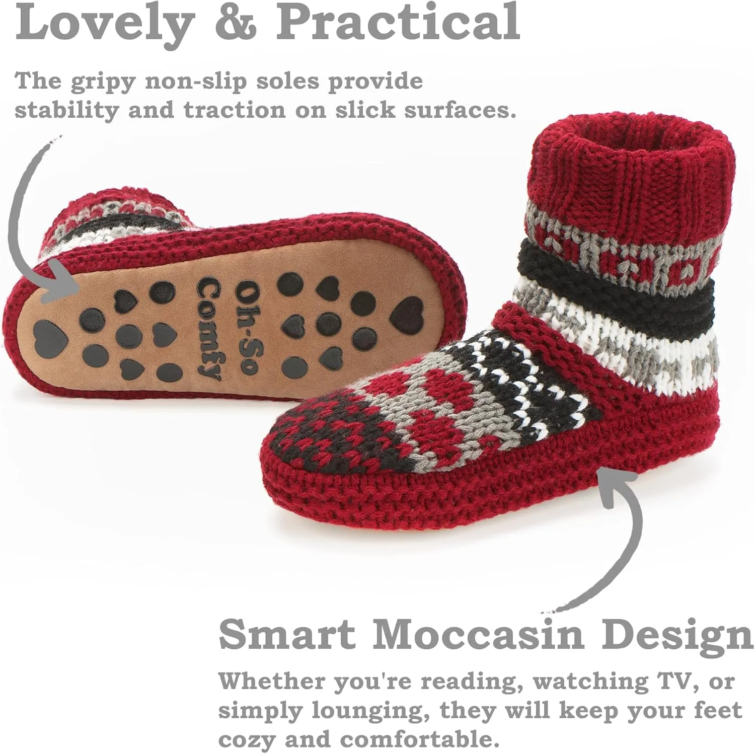 Warm Slipper Socks for Women, Winter Fuzzy House Shoes Indoor, Cozy Christmas Gifts Unique