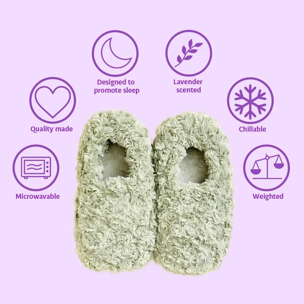warmies Microwaveable House Slippers for Women - Plush, Soft & Fuzzy Indoor Slippers with Backs & Non-Slip Memory Foam Soles - Cozy Warm Ladies Slipper