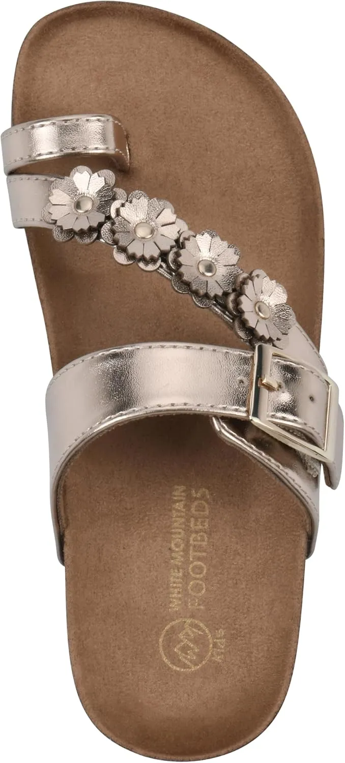 WHITE MOUNTAIN Kids Graffito Signature Comfort-Molded Floral Footbed Sandal