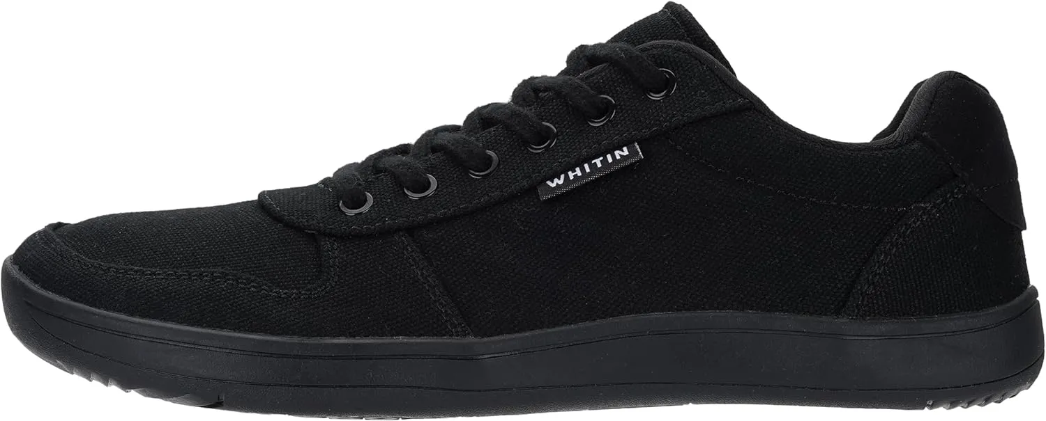 WHITIN Men's Wide Barefoot Shoes | Canvas Minimalist Sneakers | Zero Drop Sole