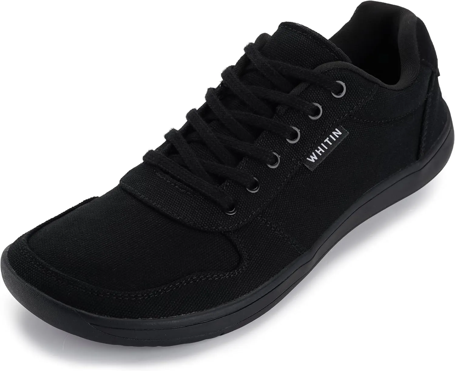 WHITIN Men's Wide Barefoot Shoes | Canvas Minimalist Sneakers | Zero Drop Sole