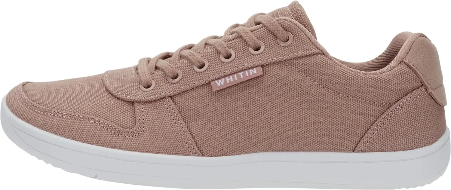 WHITIN Wide Toe Box Barefoot Sneakers for Women | Canvas Minimalist Shoes
