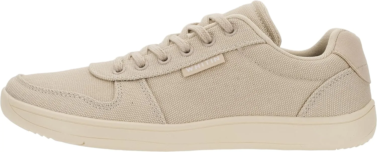 WHITIN Wide Toe Box Barefoot Sneakers for Women | Canvas Minimalist Shoes