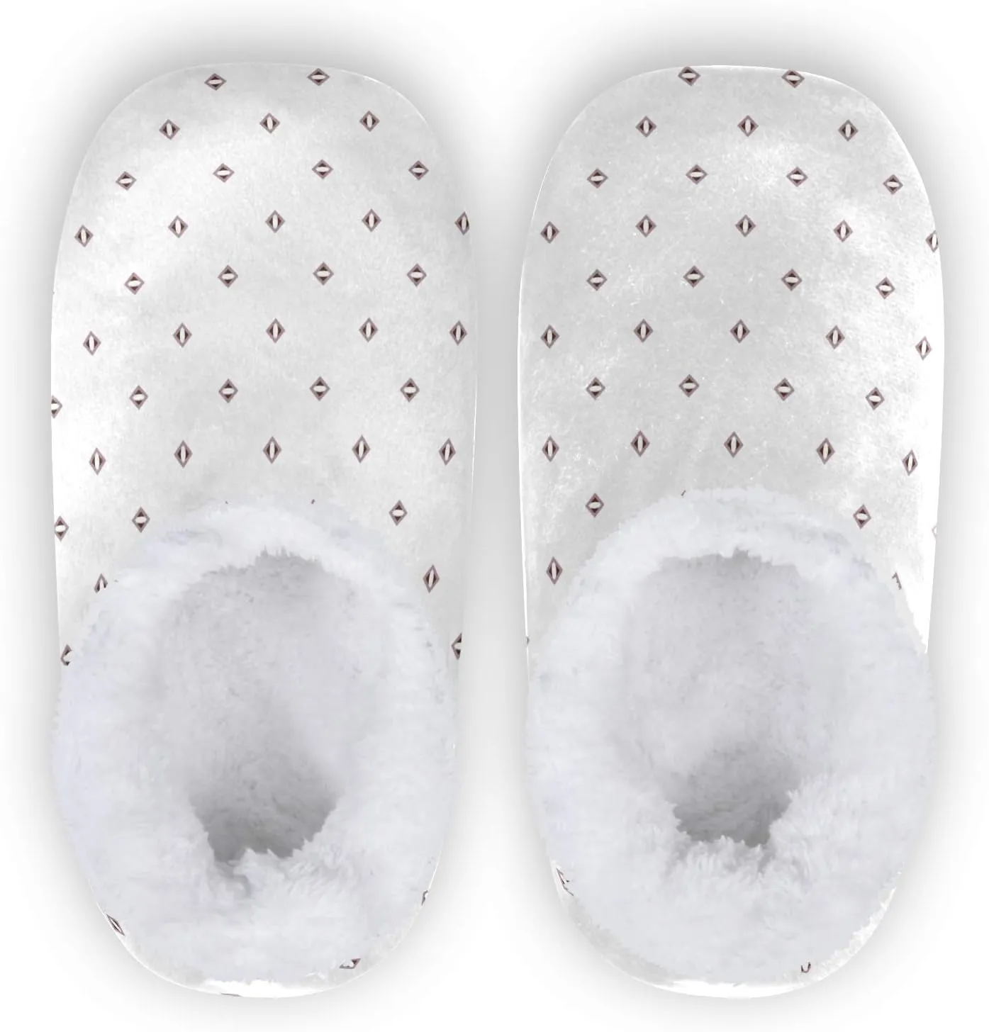 Winter House Slippers for Women/Men with Red Flower Background Element Cozy Fleece Slippers