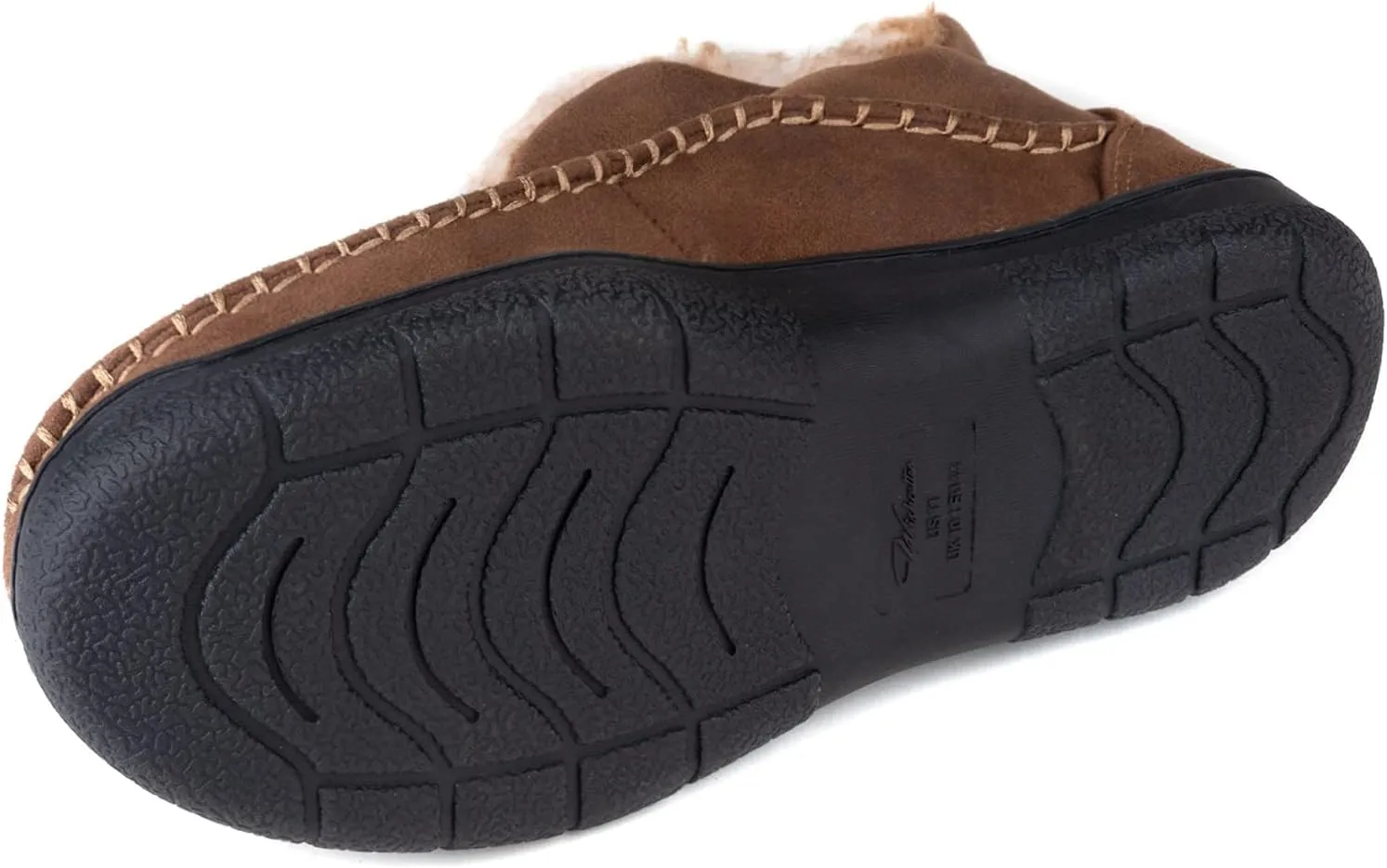 Wishcotton Men's Moccasin Bootie Slippers With Cozy Memory Foam, Winter Warm Fuzzy Indoor Outdoor House Shoes