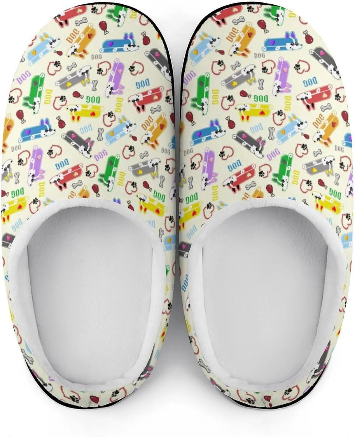 Women House Slippers Ladies Halloween Cotton Slipper Memory Foam Clog Slippers Non-Slip Sole Warm Indoor Outdoor Shoes