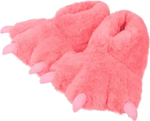 Women Plush Animal Paw Slippers Funny Novelty Bear Claw Slippers Cozy Furry Warm Memory Foam Slippers Gifts for Halloween Christmas