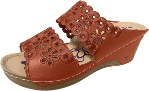 Women Shoes Thick Soled Wedge Sandals Casual Fashion Hollow Embroidery Bohemian Sandals Shoes Womens Leopard 8