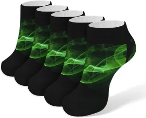 Women Socks Green Smoke Abstract Printed Christmas Socks Ankle Socks Athletic Socks Slipper Socks No Show Socks