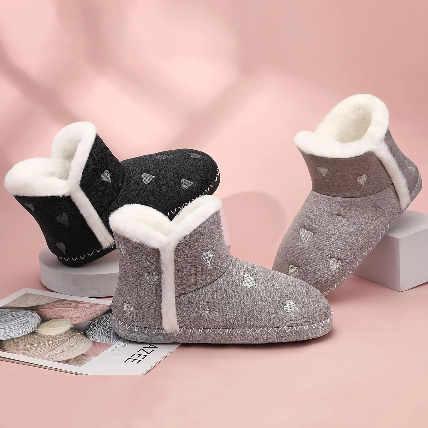 Women Warm Slippers Memory Foam House Shoes