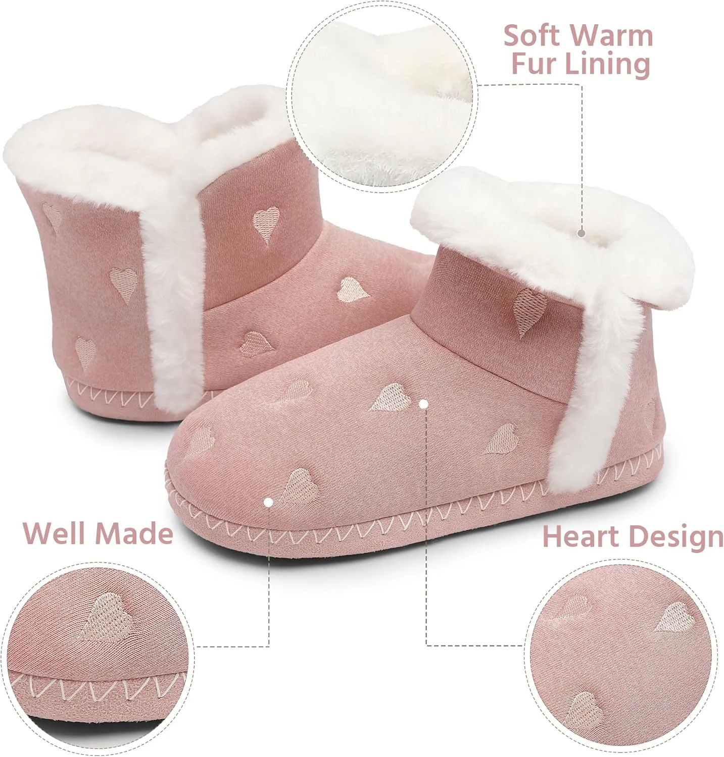 Women Warm Slippers Memory Foam House Shoes