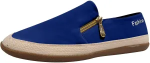 Womens Canvas Shoes Summer Fashion Casual Round Toe Closed Toe Zipper Platform Sole Hemp Rope Shoes Solid Color Lightweight Comfy Walking Shoes Loafers