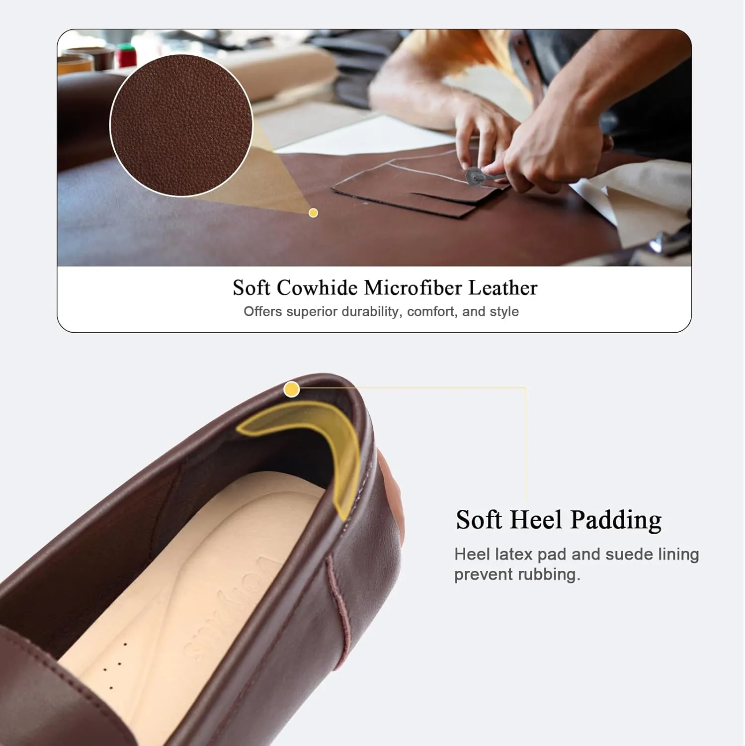 Women's Casual Slip On Loafers Lightweight Driving Loafers Comfortable Square Toe Dressy Flat Shoes for Work Office