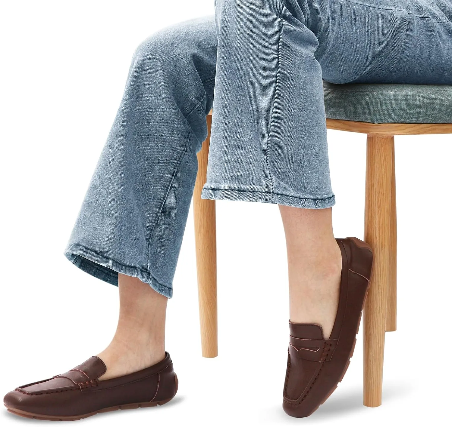 Women's Casual Slip On Loafers Lightweight Driving Loafers Comfortable Square Toe Dressy Flat Shoes for Work Office