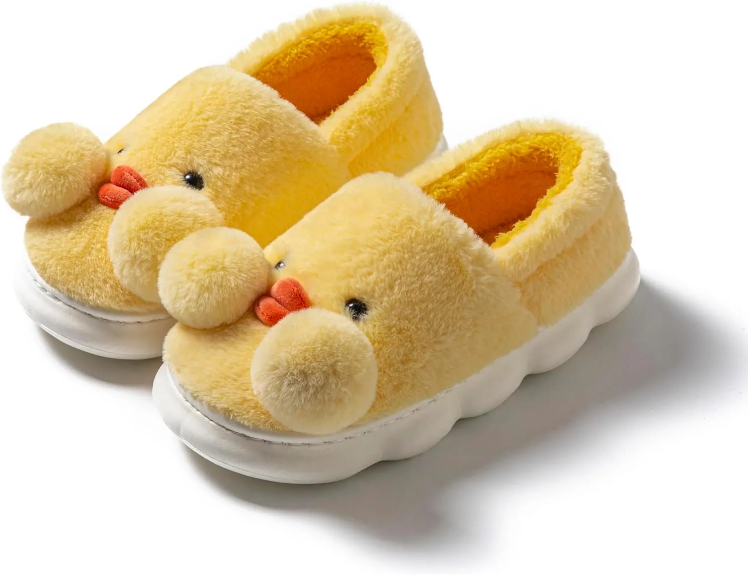 Women's Duck Animal Fuzzy Soft Plush Winter Warm Cotton Slippers