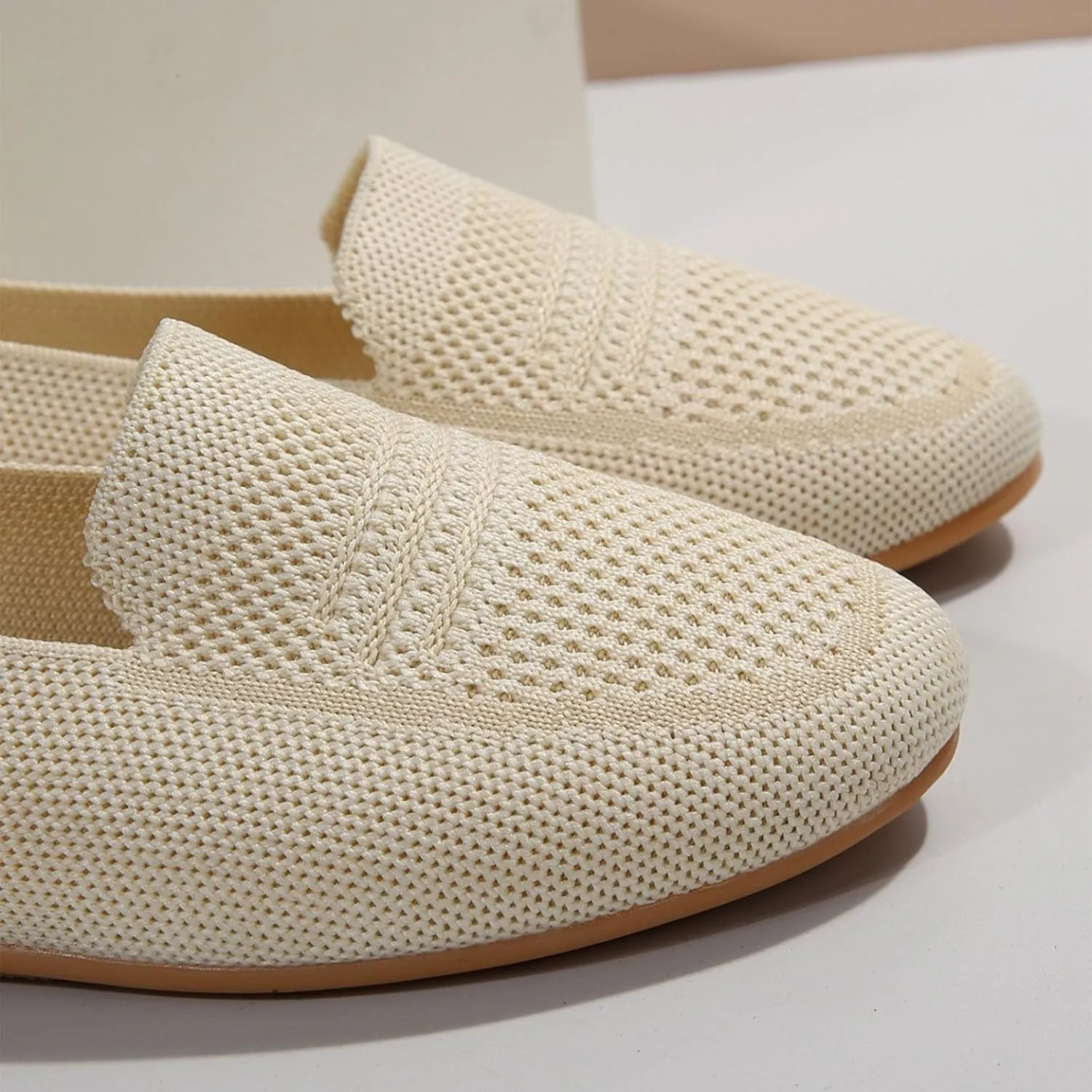 Womens Foldable Knit Penny Loafer Soft Flat Shoes Dressy Slip On Cute Driving Moccasins 2025 New Casual Work Office