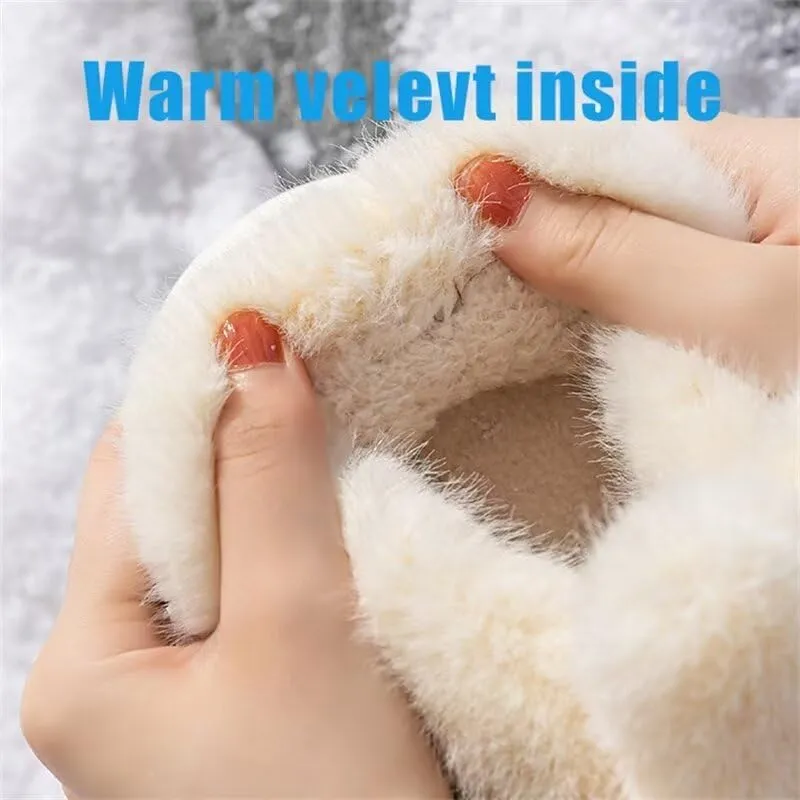 Women‘s Lovely Bowknot Warm Winter Shoes for Indoor Outdoor Bedroom Street Walking
