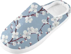 Womens Men's Cherry Blossom Flower Slippers,Memory Foam Slippers for Home,Bedroom Slippers Fluffy Fuzzy Slippers House Shoes for Women Men 21343599