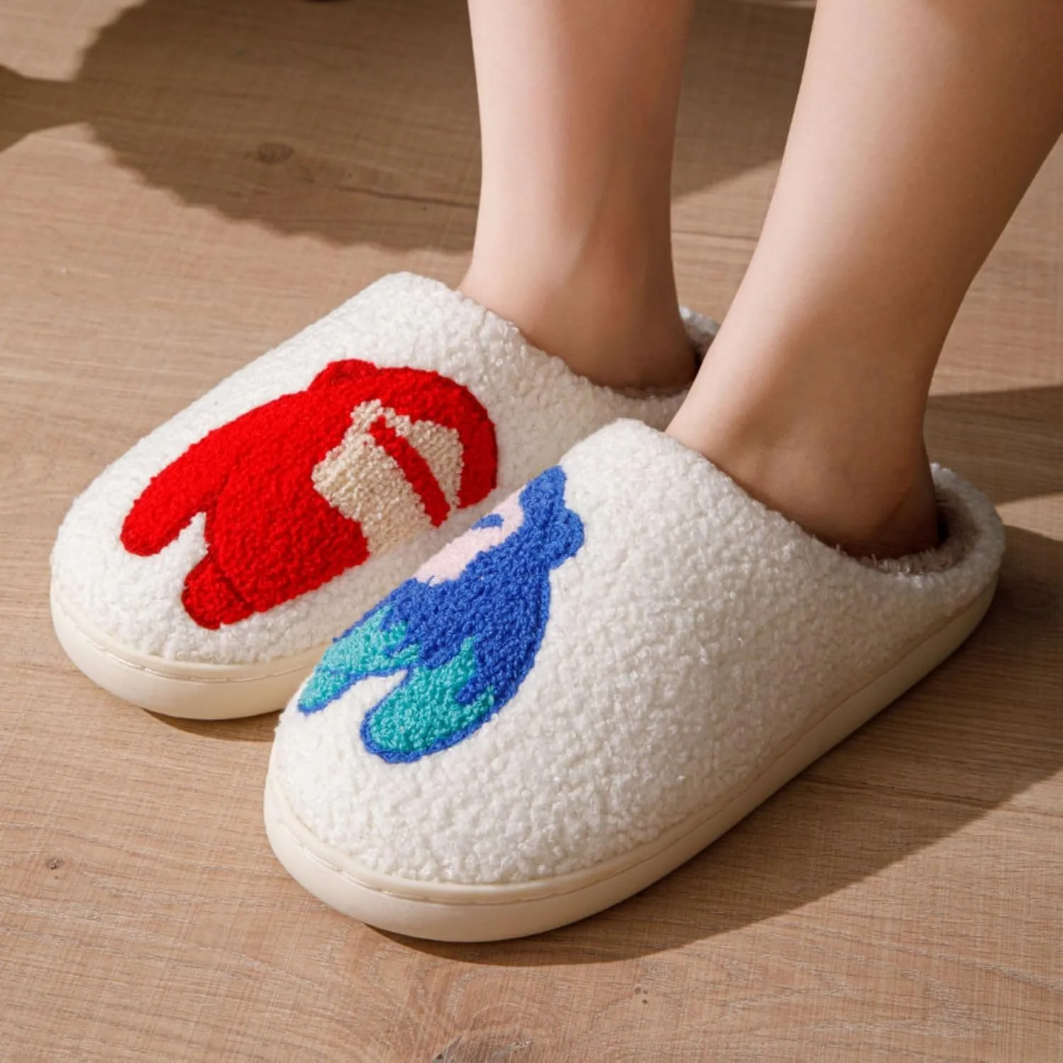 Women's Men's Halloween Slippers - Lantern, Pumpkin, Ghost, Skeleton Designs - Vintage Memory Foam Plush Household One-Step Slippers