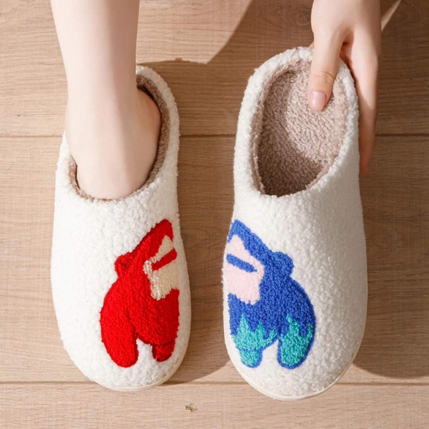 Women's Men's Halloween Slippers - Lantern, Pumpkin, Ghost, Skeleton Designs - Vintage Memory Foam Plush Household One-Step Slippers