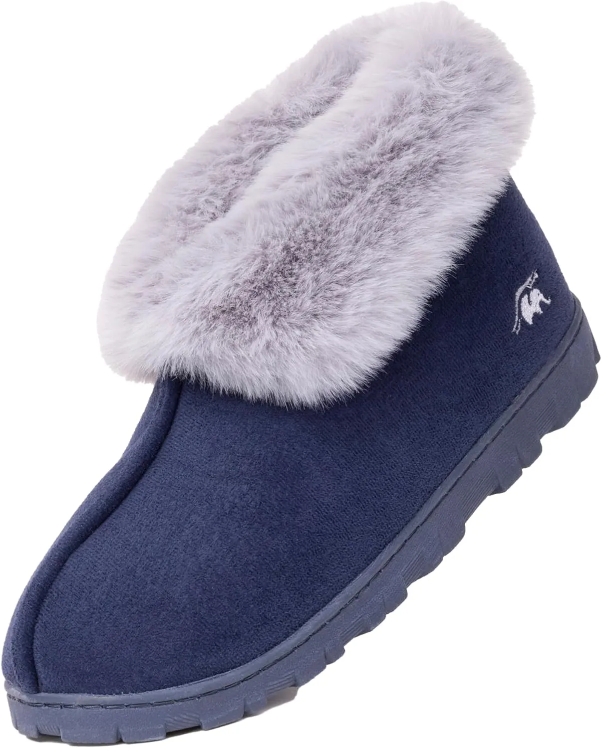 Women's Micro Suede Faux Fur Fleece Lined Cozy 80-D High-Density Memory Foam Winter Slipper Bootie Breathable House Shoes Non Skid Indoor Outdoor Sole