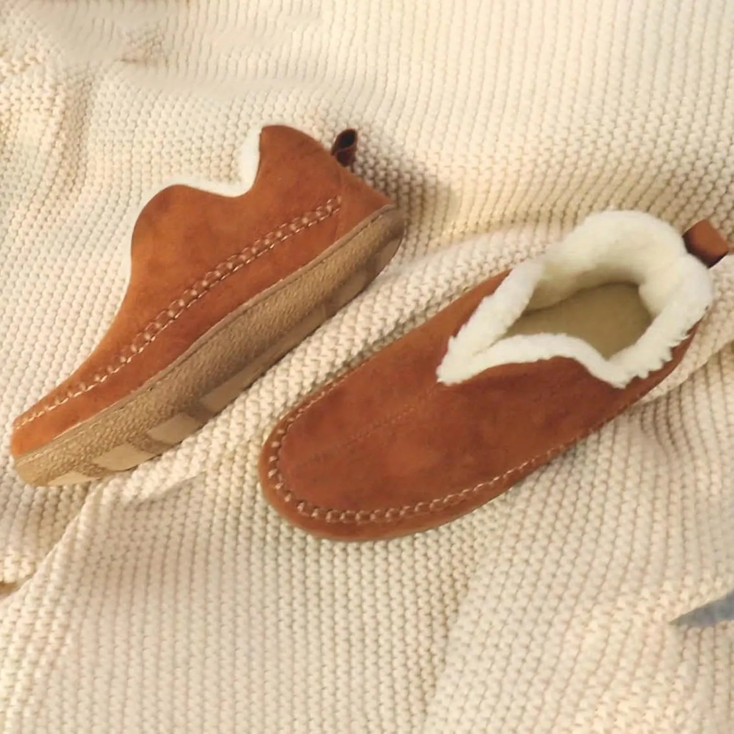 Women's Moccasin Bootie Slippers With Cozy Memory Foam Winter Warm Fuzzy Indoor Outdoor House Slippers