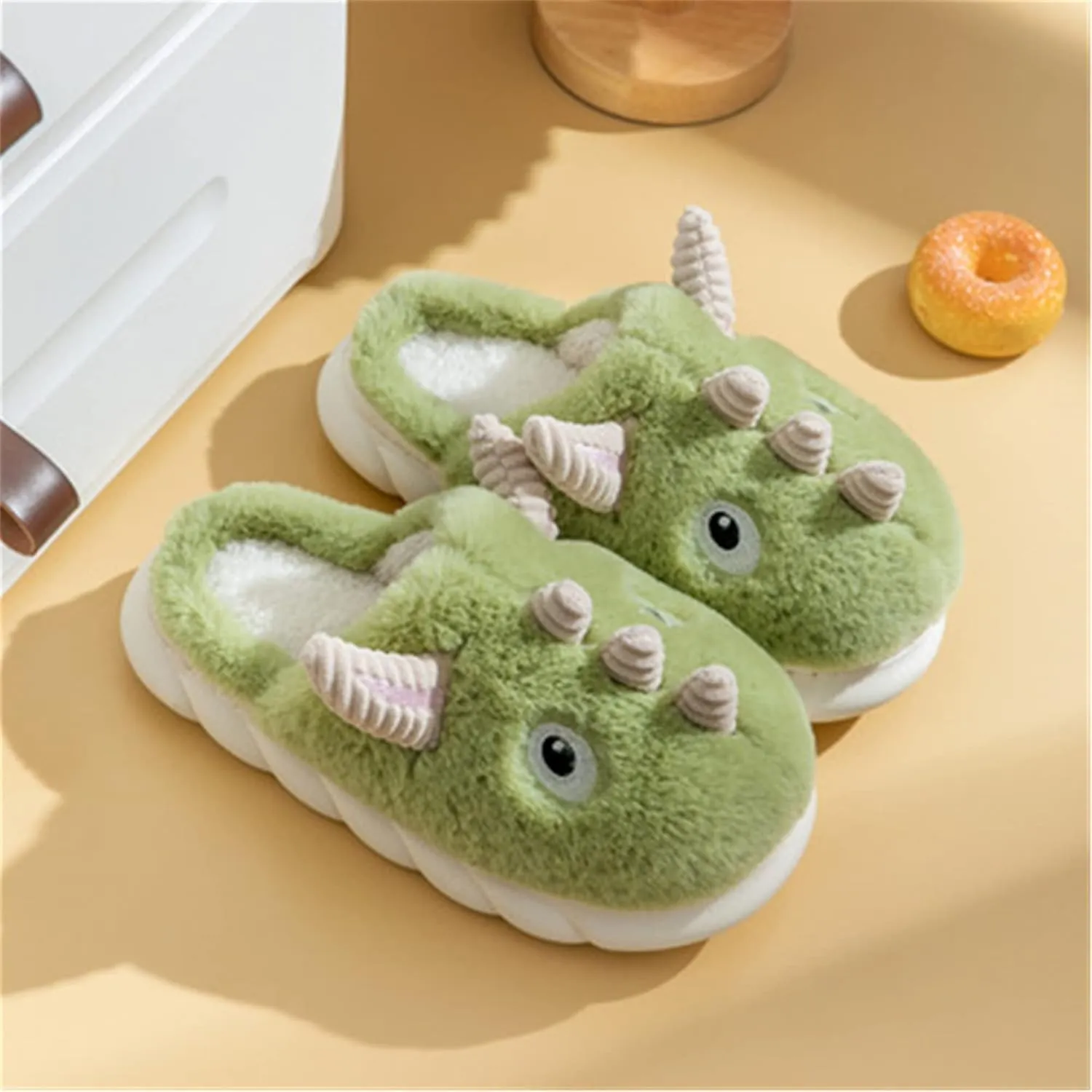Women's Pig & Cow Animal Slippers - Soft Plush Cotton Winter Warm House Shoes