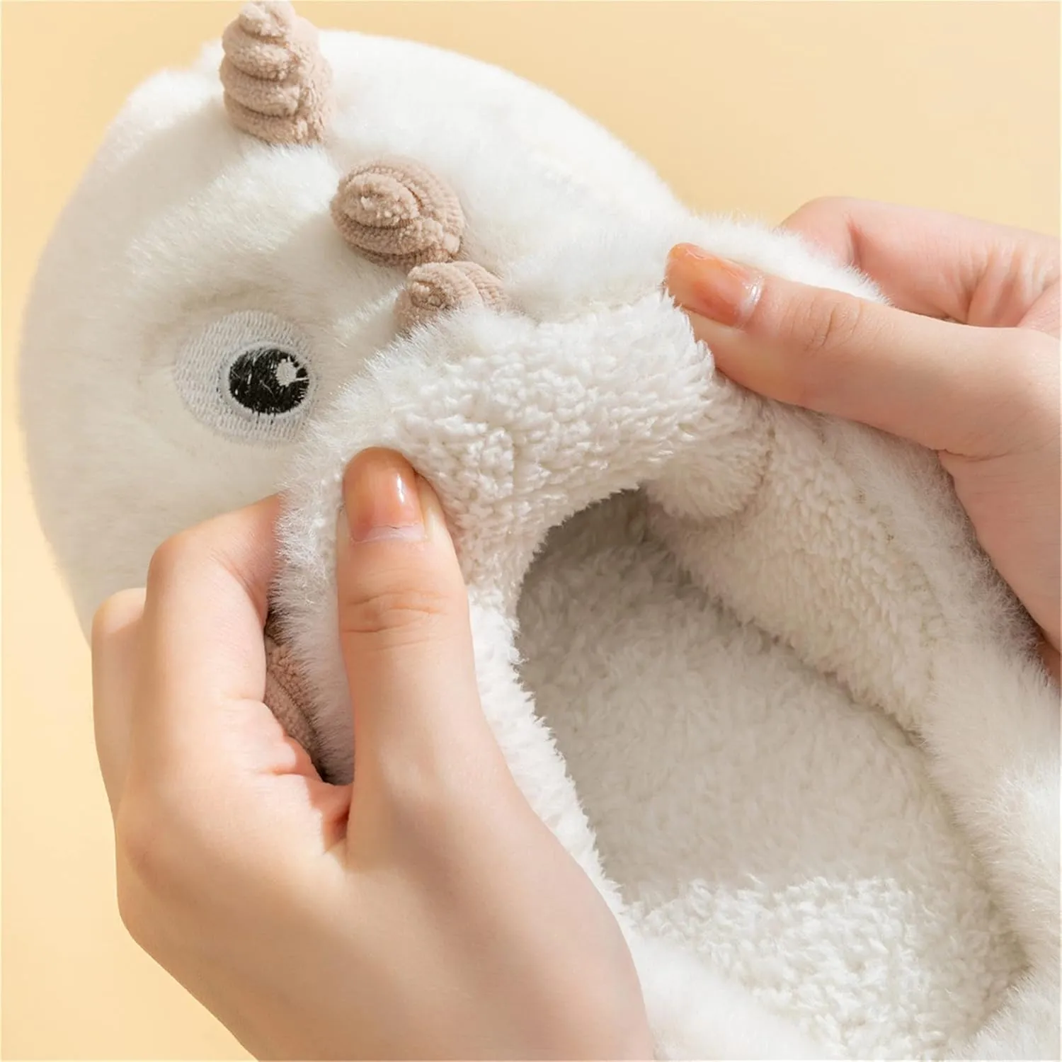 Women's Pig & Cow Animal Slippers - Soft Plush Cotton Winter Warm House Shoes