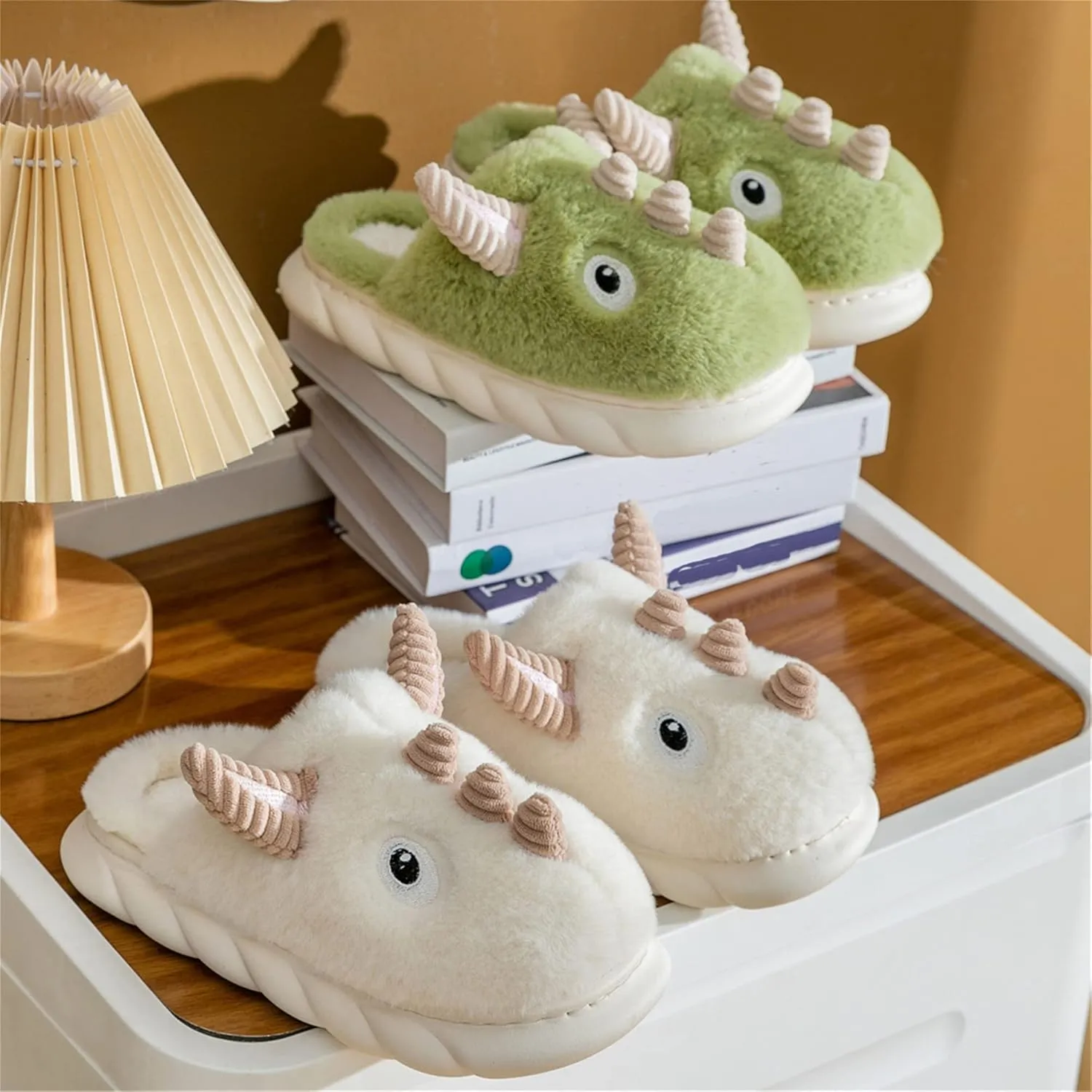 Women's Pig & Cow Animal Slippers - Soft Plush Cotton Winter Warm House Shoes