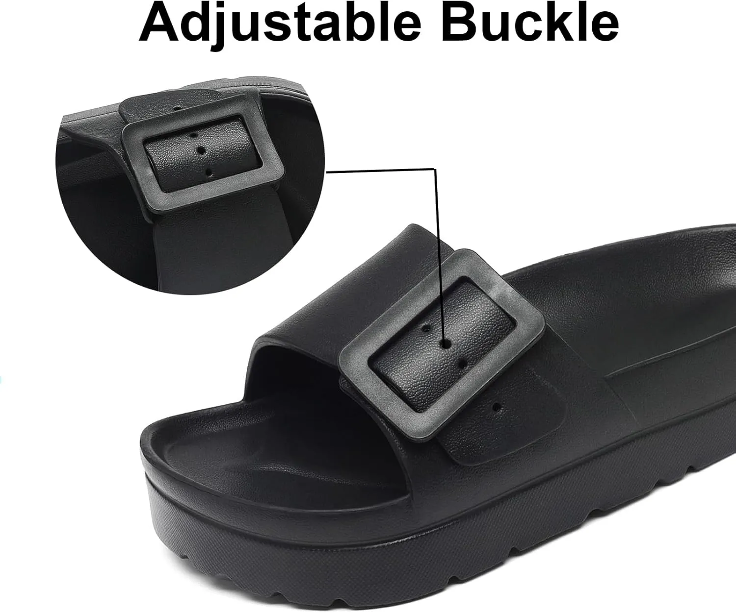 Women's Platform & Wedge Sandals with Arch Support for Woman Slides Comfort Lightweight Outdoor Slippers Ultra Cushion