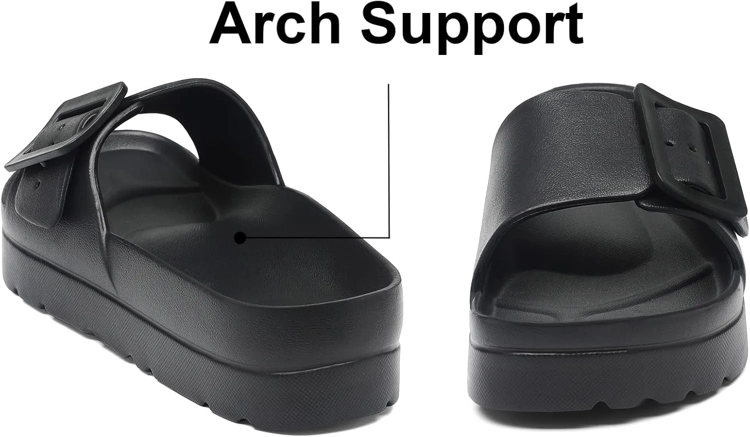 Women's Platform & Wedge Sandals with Arch Support for Woman Slides Comfort Lightweight Outdoor Slippers Ultra Cushion