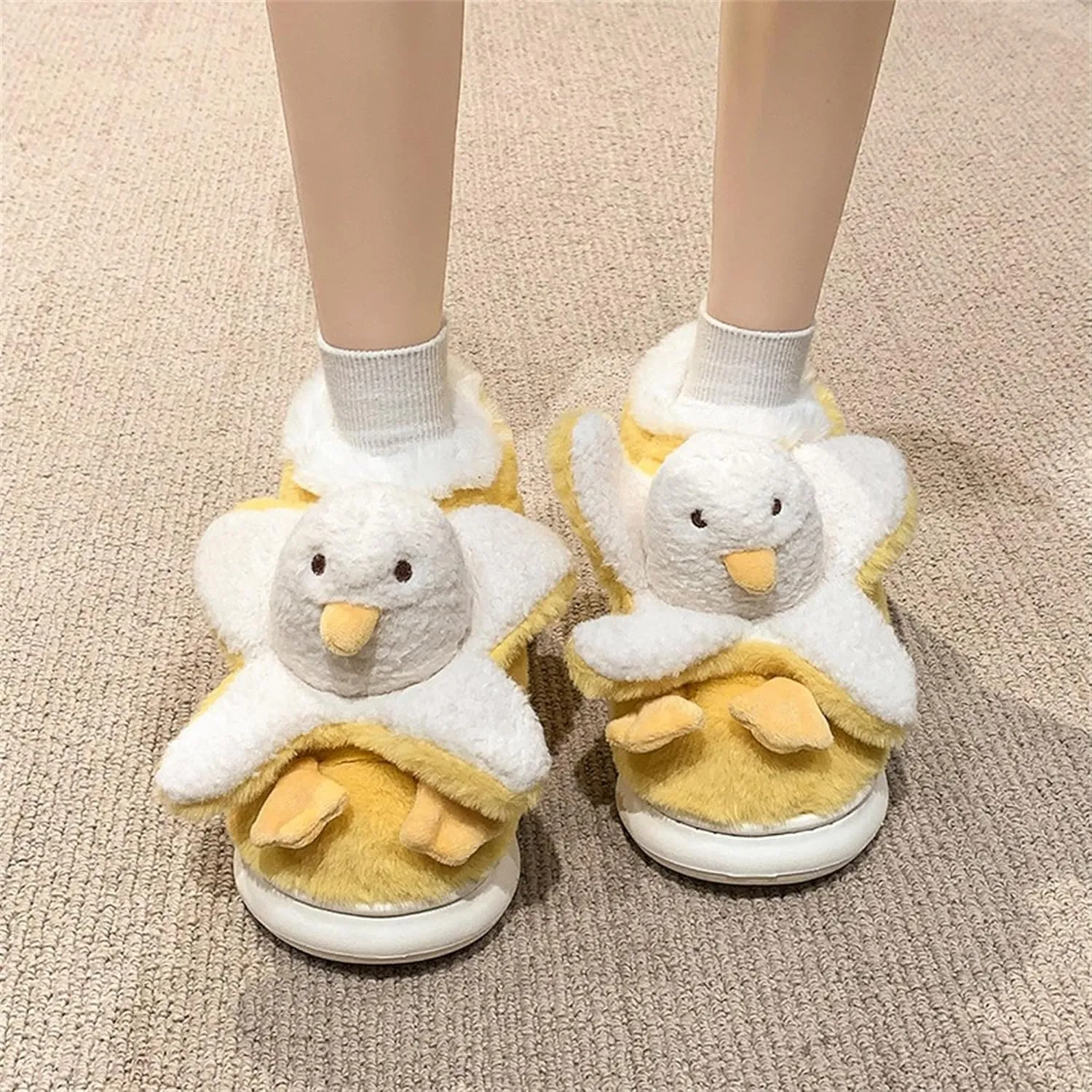 Women's Slippers Duck Slippers Animal Slippers Cute Slippers Plush Winter Home Cotton Slippers