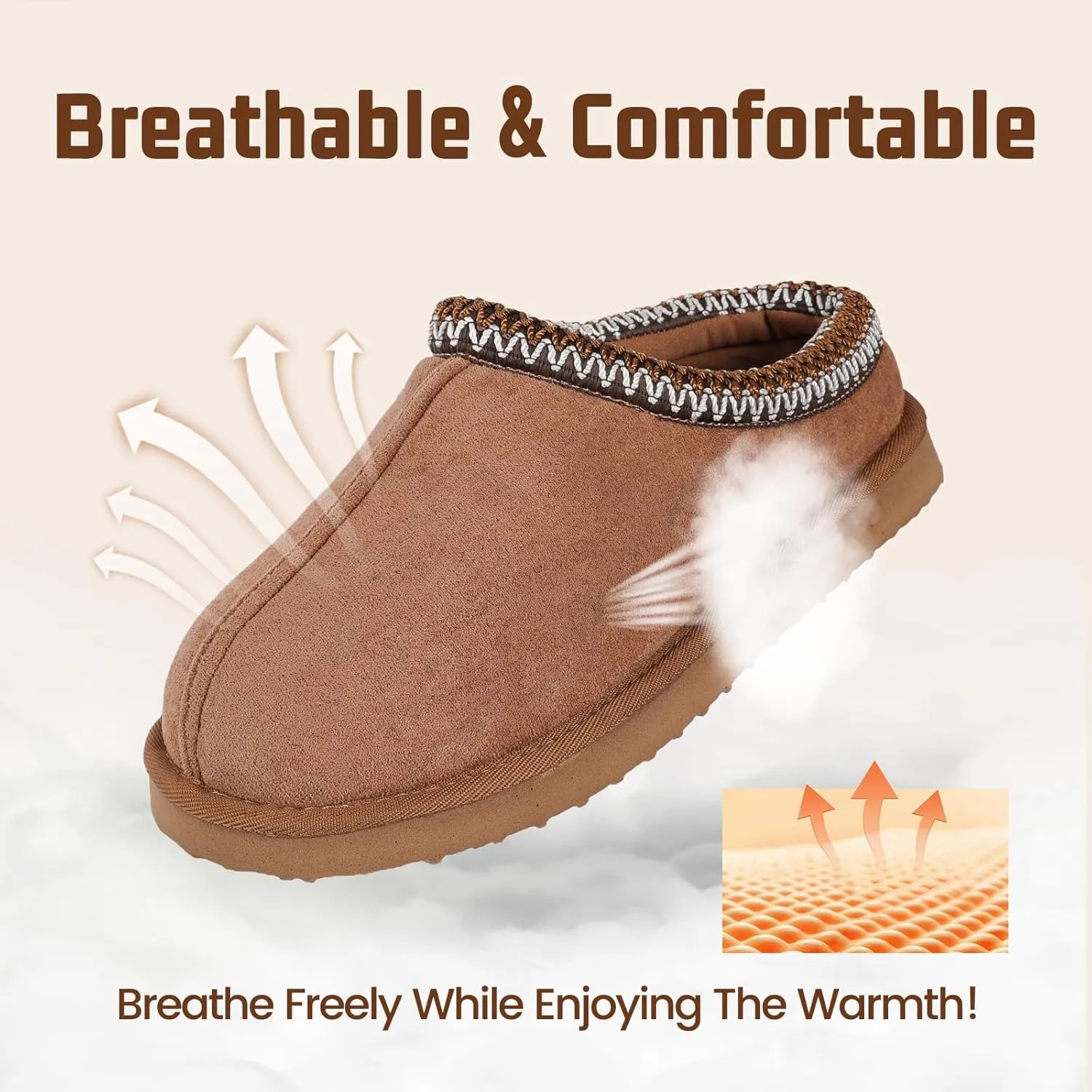 Women's Slippers Fuzzy Cozy Short Ankle Shoes Indoor and Outdoor Mules Furry Warm House Slippers for Woman Cute Fluffy Clogs