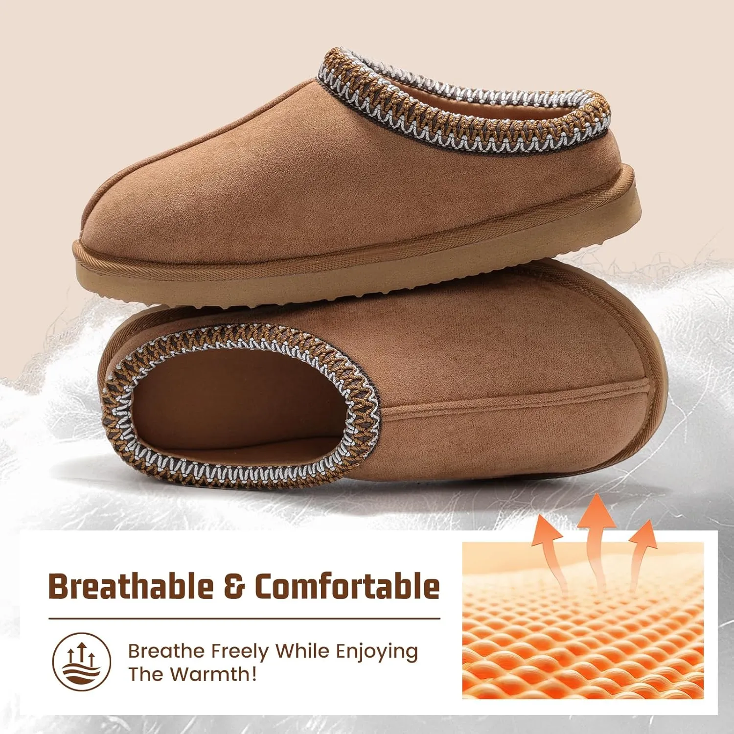 Women's Slippers Fuzzy Cozy Short Ankle Shoes Indoor and Outdoor Mules Furry Warm House Slippers for Woman Cute Fluffy Clogs