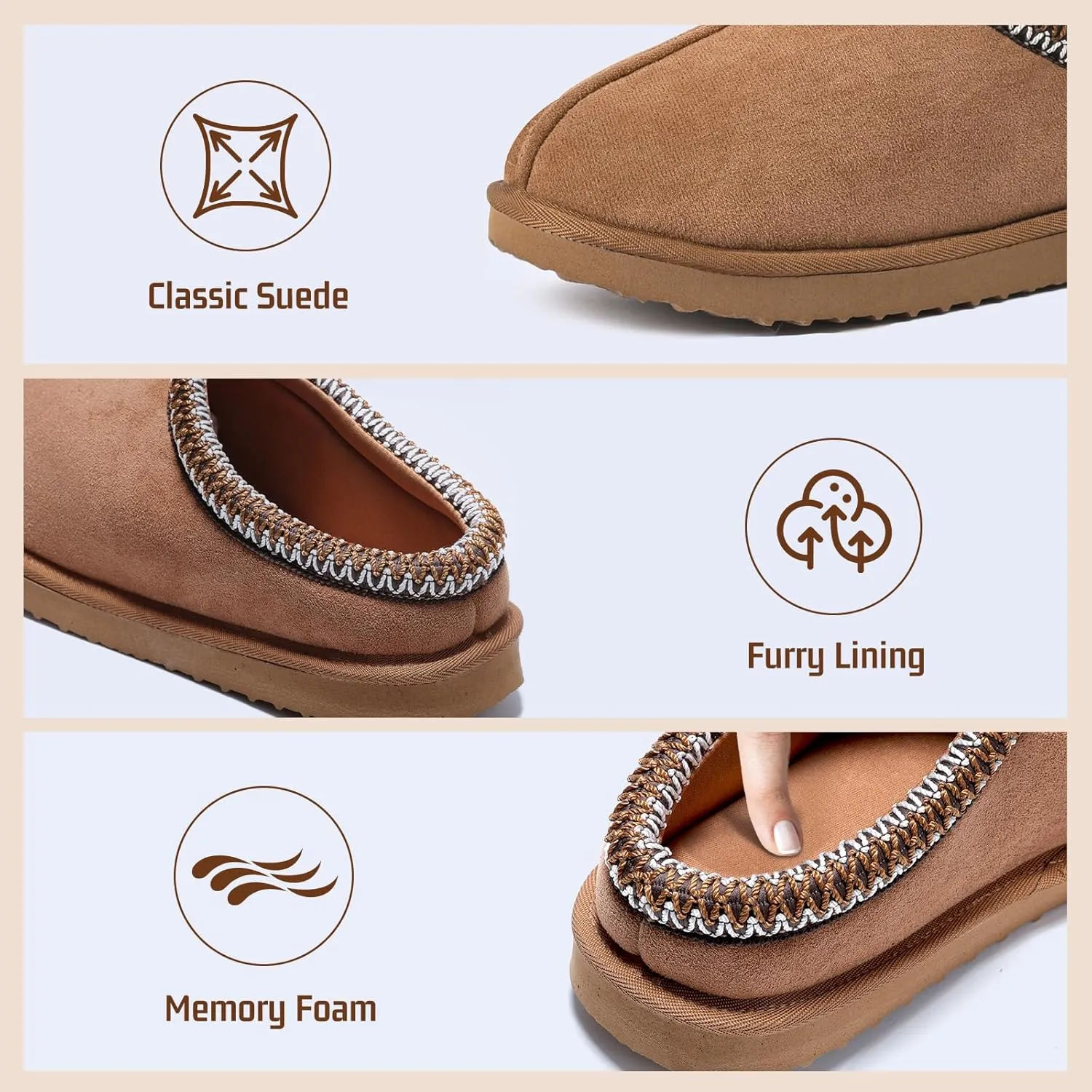 Women's Slippers Fuzzy Cozy Short Ankle Shoes Indoor and Outdoor Mules Furry Warm House Slippers for Woman Cute Fluffy Clogs