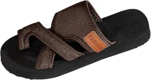 Womens Summer Sandals Slip On Platform Sandal Non-Slip Beach Slippers Comfortable Breathable Vacation Flip Flops Extra Wide Mesh Slides Sandals Solid Color Casual Walking Shoes